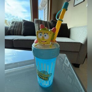 SpongeBob SquarePants Blue Tumbler with Straw Brand New.